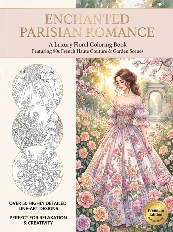 French Fashion Coloring Book - 1990s Parisian Style
