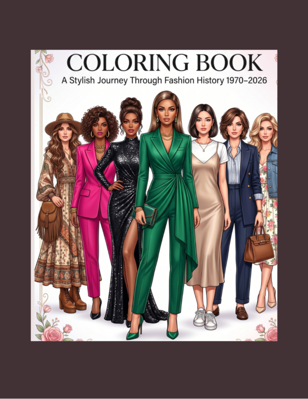 Elegant Women digital Coloring book